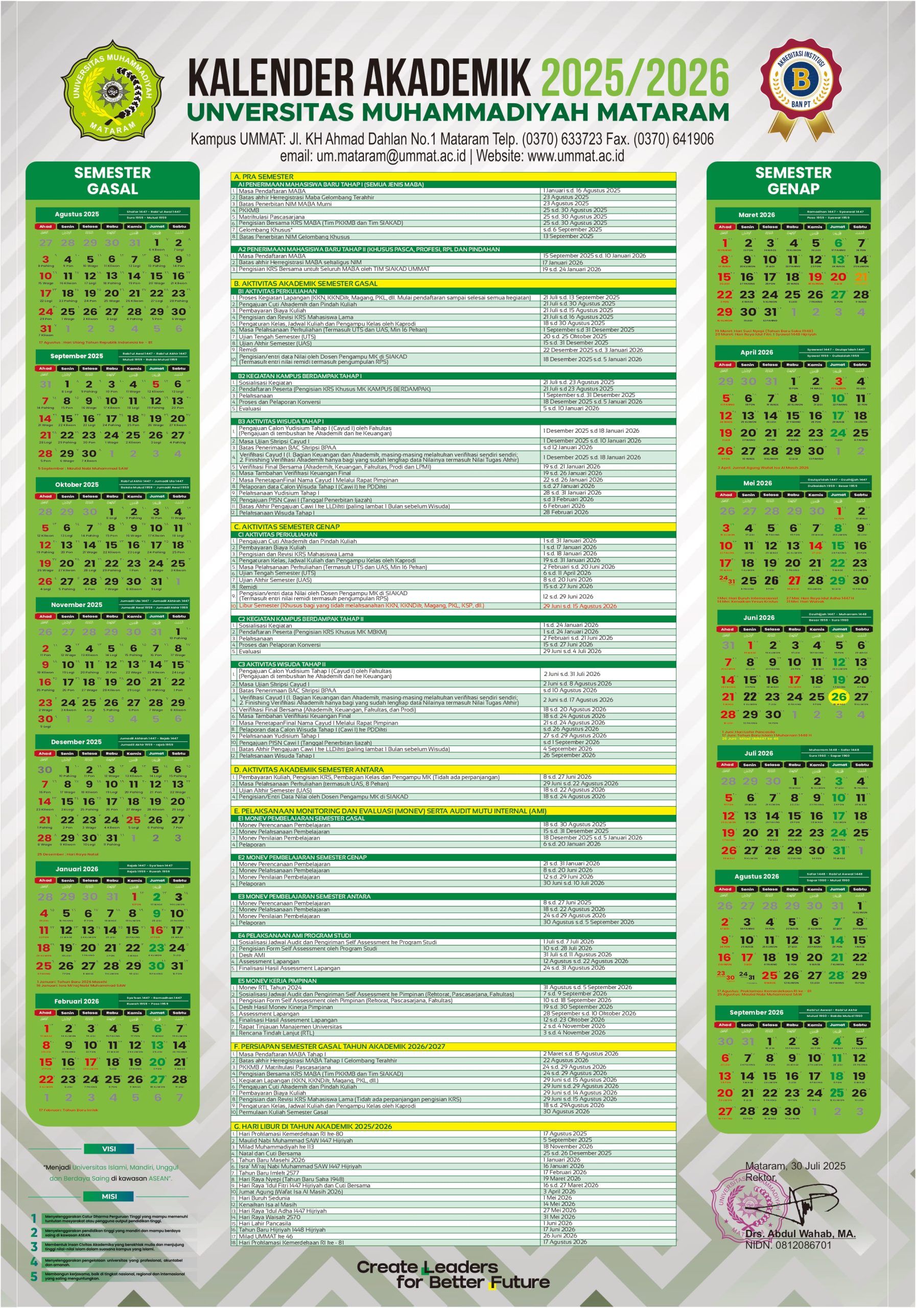 kalender akademik 2024-2025