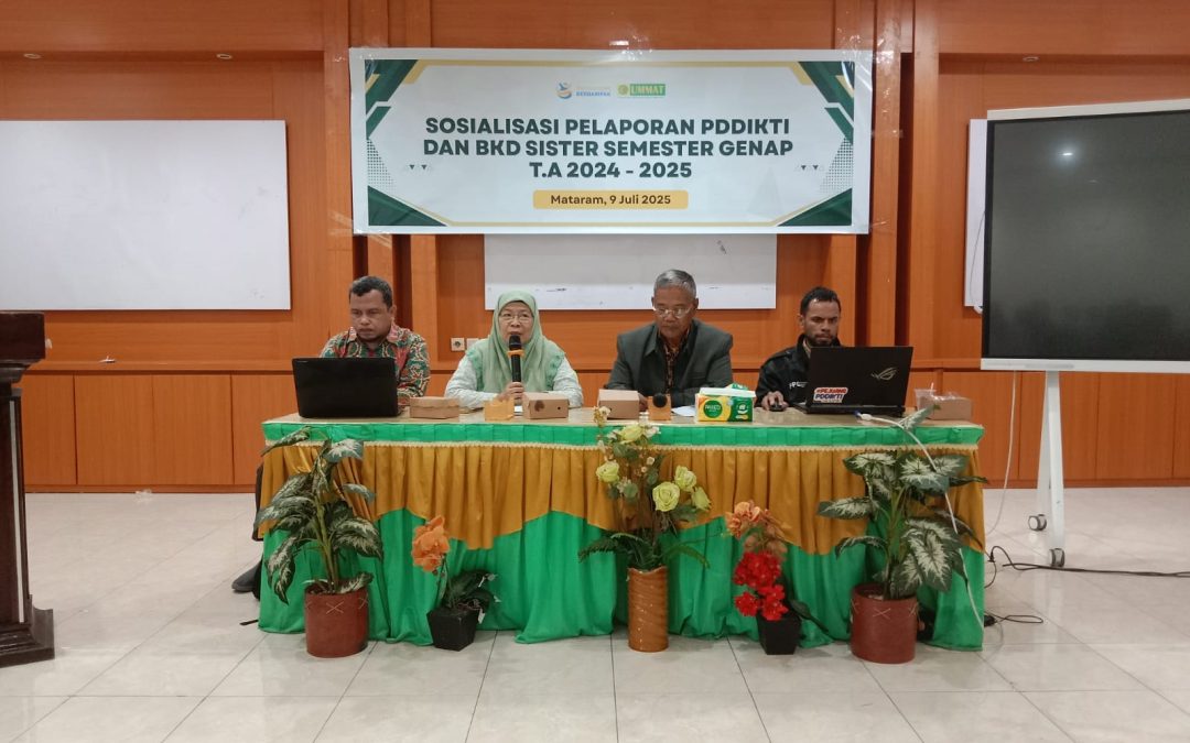 Sosialisasi Pelaporan PDDIKTI Dan BKD Melalui SISTER Pada Semester Genap Tahun Akademik 2024-2025